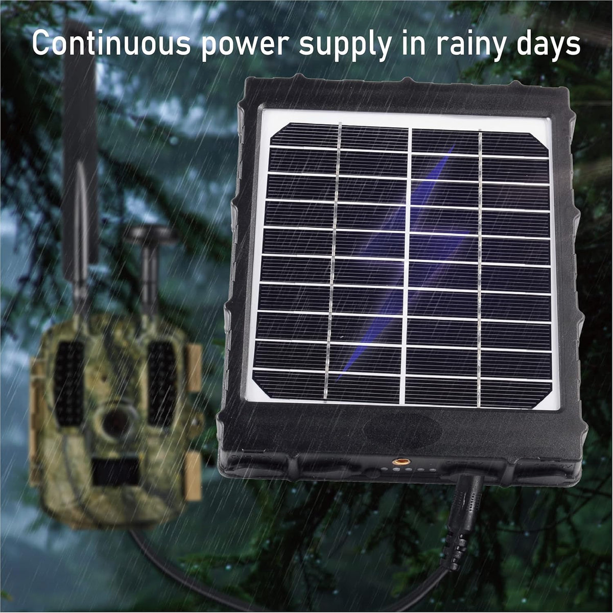Solar Battery Charger Kit 12V/1.2A 9V/1.6A 6V/2.4A with 8000mAH Rechargeable Lithium Battery IP67 Waterproof Pack of 2 F277