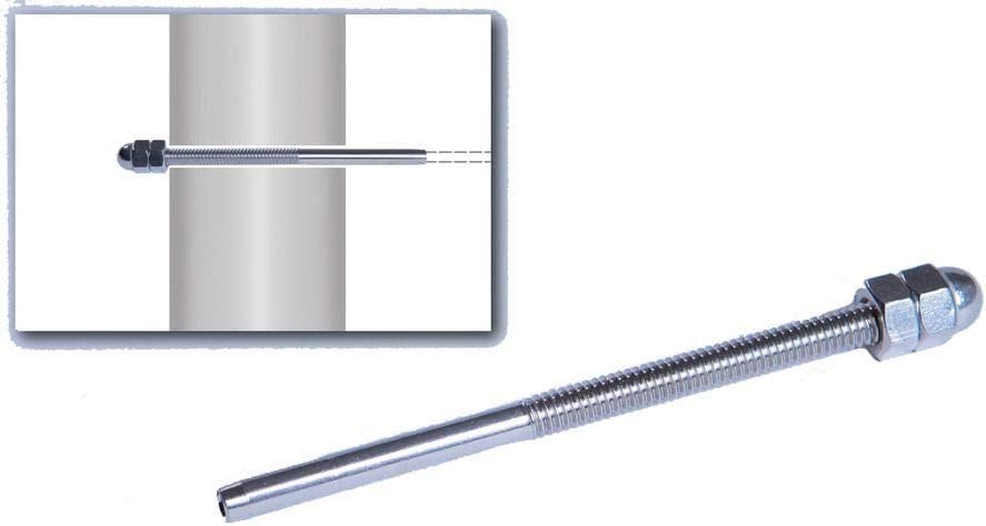 Stainless Steel Hand-Crimp Threaded Tensioners for 1/8 Cable Railing, 3-3/4” Long, Lot of 10 D971