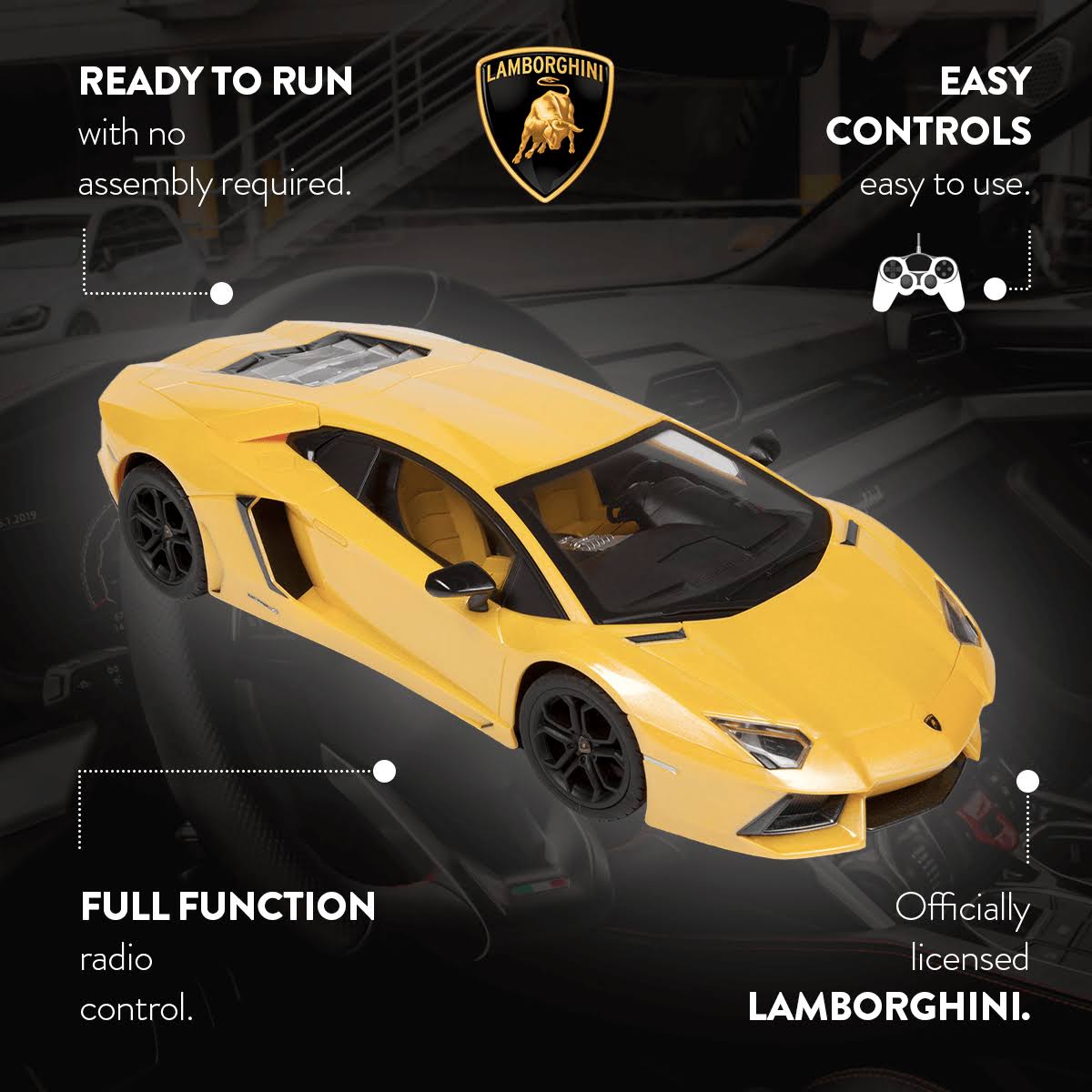 Yellow 1:14 Electric Remote Control Car S663