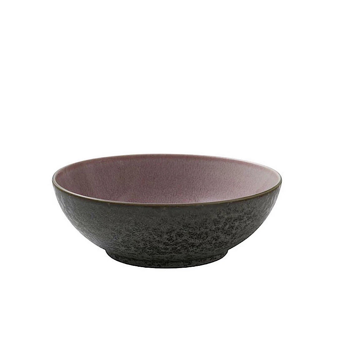 Stoneware Salad Bowl 30 cm Grey, Light Pink E181200