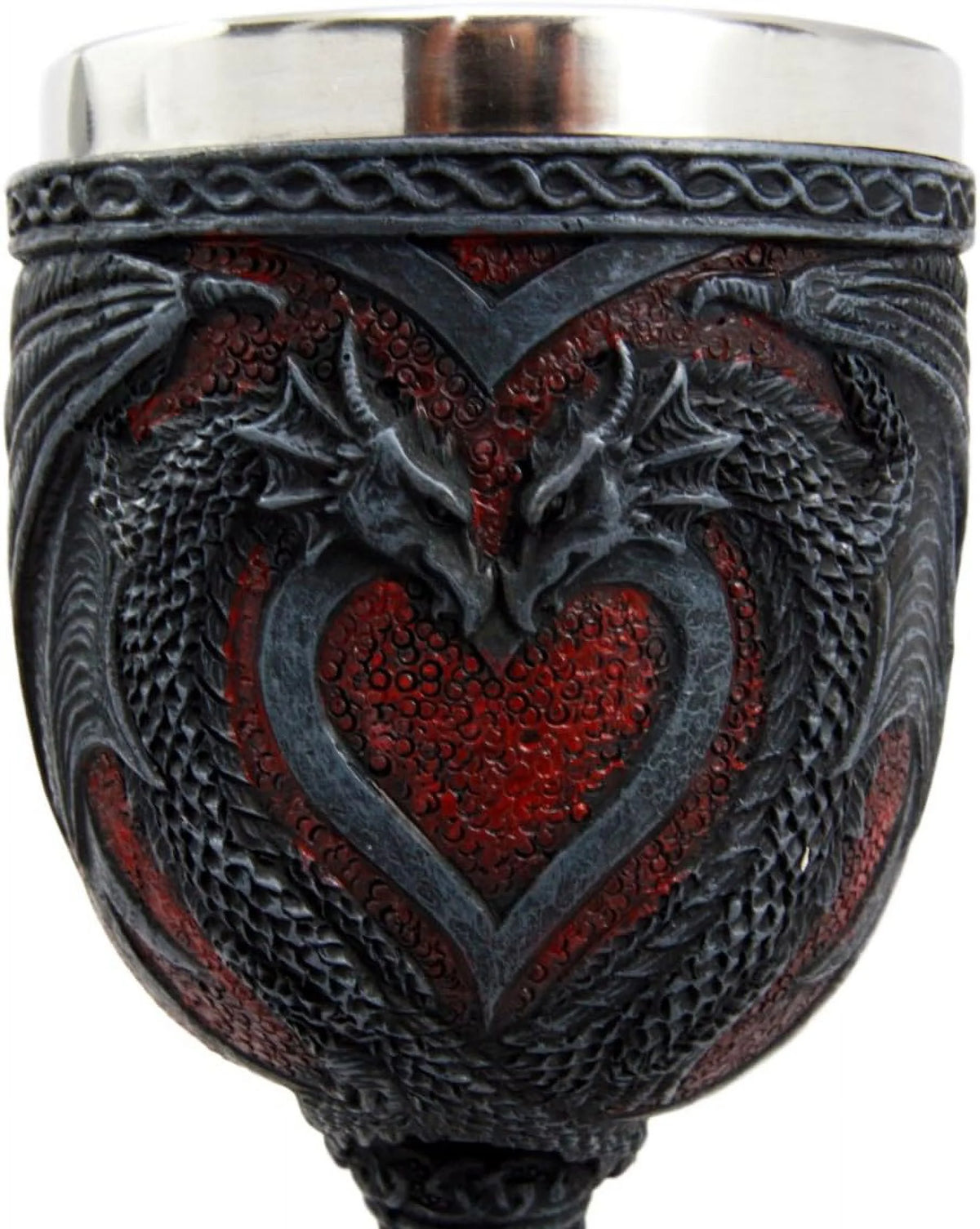 Dual Dragon Heart Wine Goblet Chalice K74832