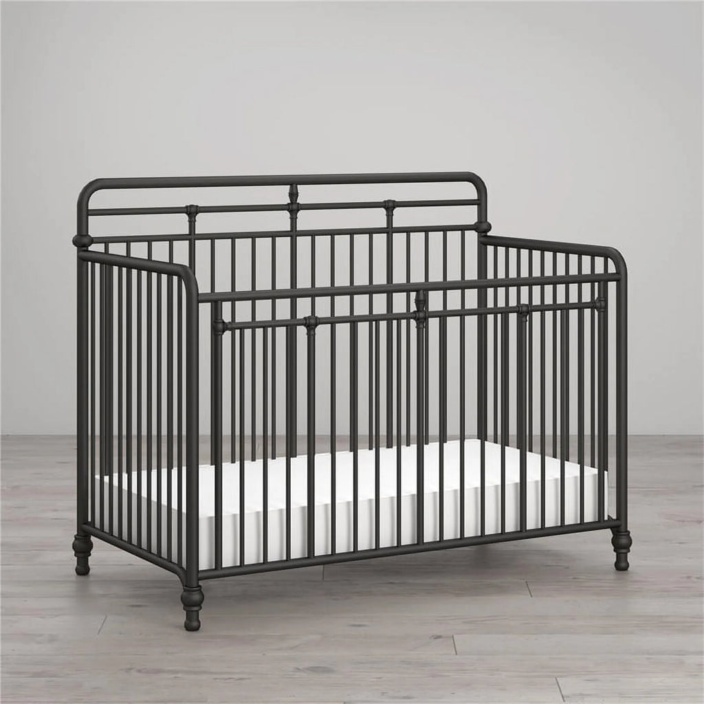 Black Metal 3 in 1 Convertible Crib F286