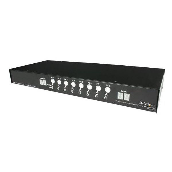 1U Rackmount Power Switch 8 Outlet 15 Amp PDU O39808